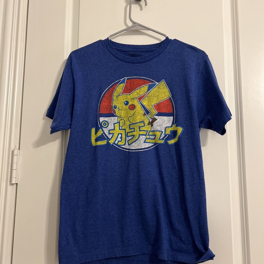 Pokémon Pikachu Light Blue Unisex Crewneck Size Small